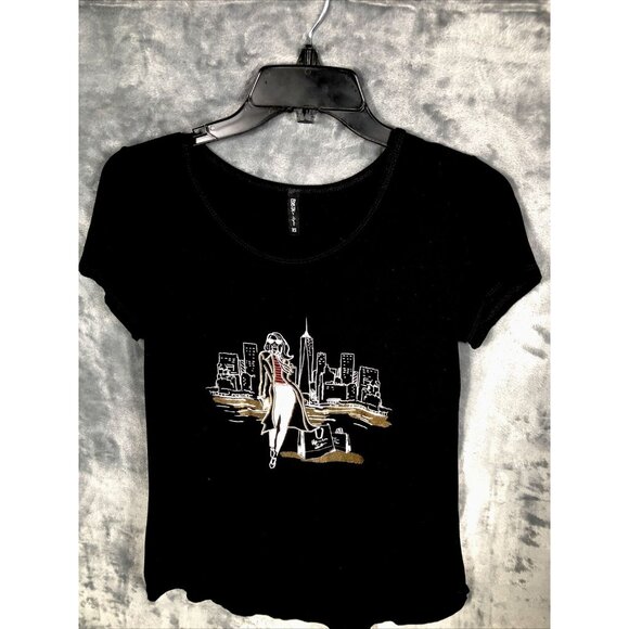 New York Tops - Edista Los Angeles Shirt New York City Skyline Lady Shopping Woman’s X Small